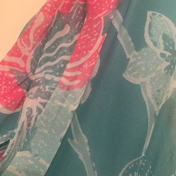 Lovely Anthropologie Odille dress in greens and pinks, size 4 - Picture 2 of 7